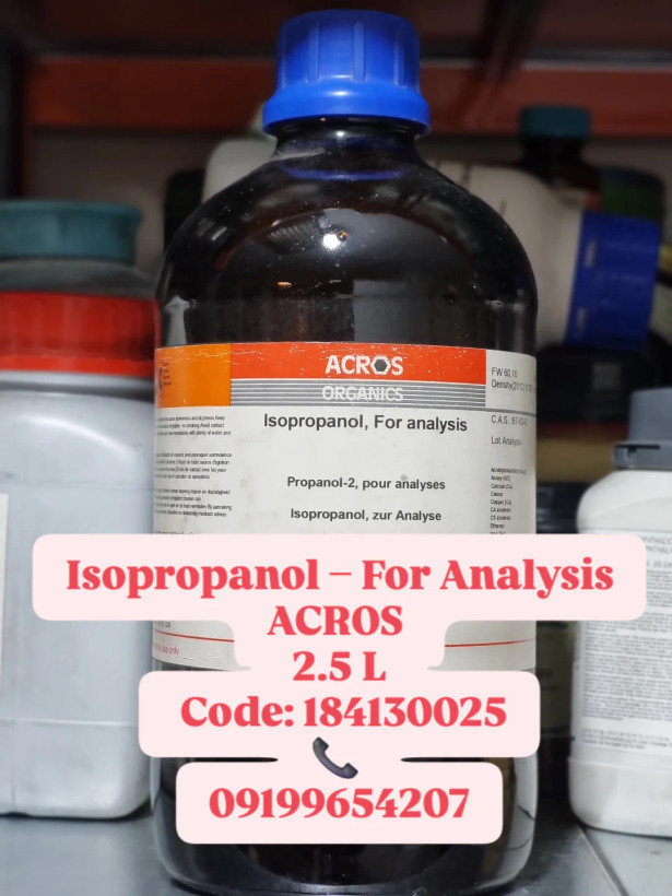 ایزوپروپانول For Analysis – ACROS | ۲.۵ لیتر | کد: ۱۸۴۱۳۰۰۲۵