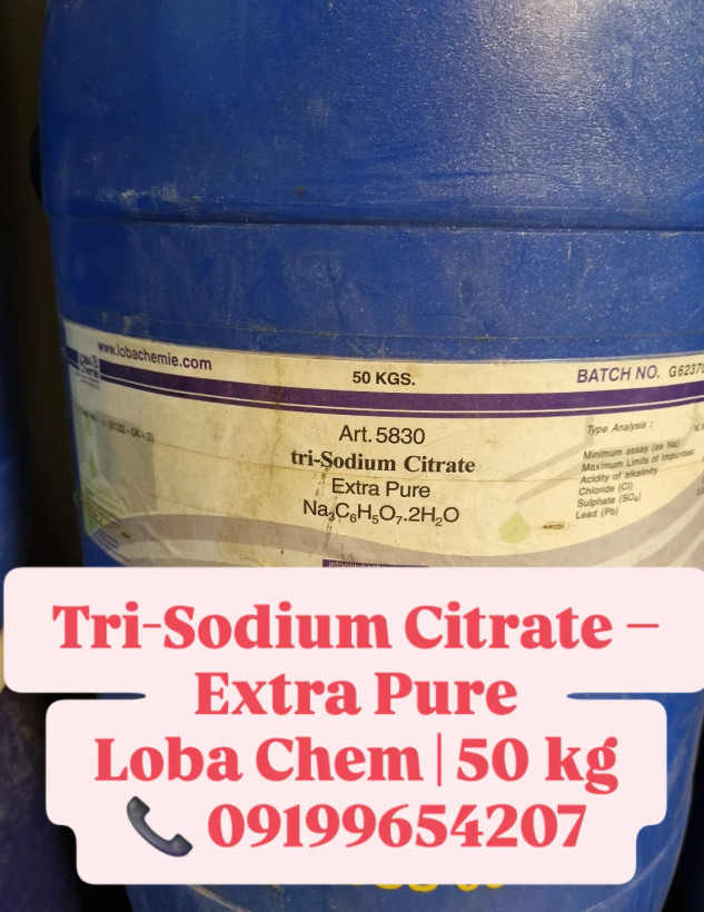 TriSodium Citrate Extra Pure – Loba Chem ۵۰ کیلوگرم